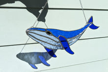 Load image into Gallery viewer, Blue Stained Glass Whale
