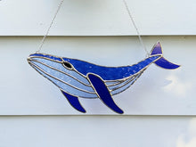 Load image into Gallery viewer, Blue Stained Glass Whale
