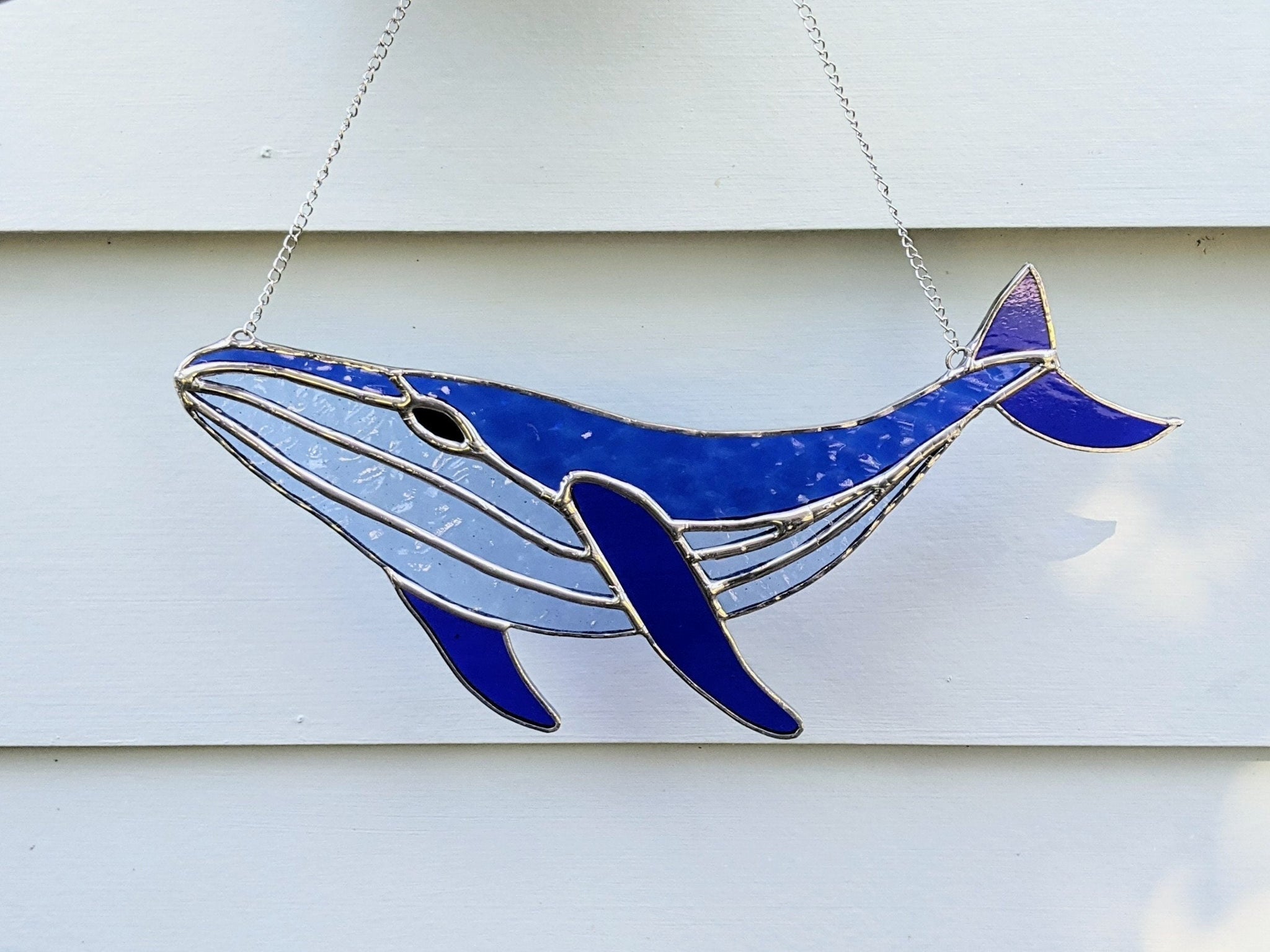 Bowhead Whale Tail Stained Glass hotsell Suncatcher